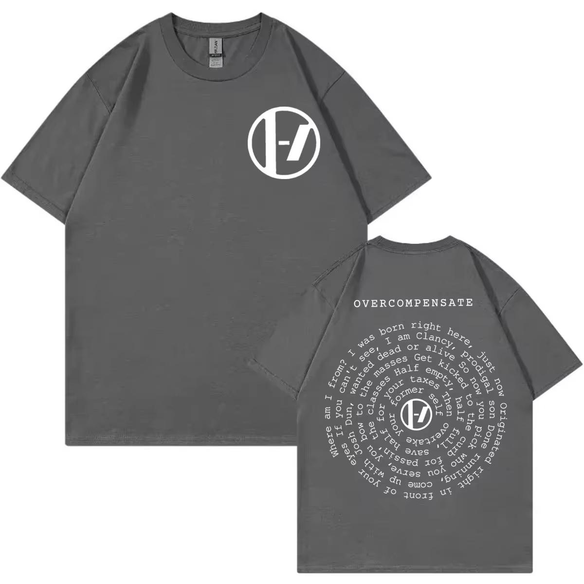 

Футболка з лірикою Twenty One Pilots Overcompensate The Clancy World Tour 2024 Футболки Чоловічі Жіночі Мода Рок Хіп-хоп Футболки M