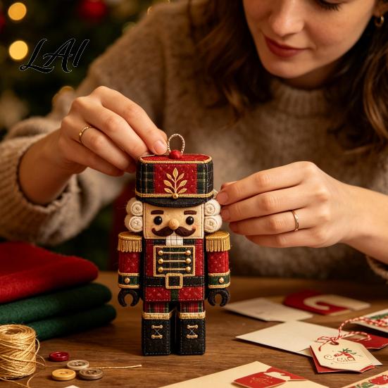 Handmade Christmas Tree Ornaments Halloween Rag Doll DIY Kit Patchwork Sewing Craft Set with Decorative Figure Kits Pre-Cut Fabrics Beginner-Friendly