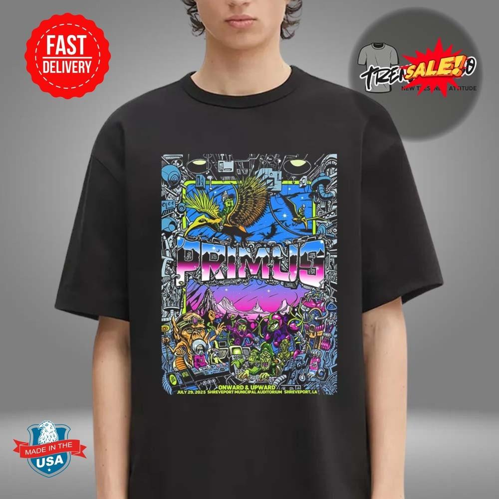 

Primus Onward And Upward Tour In LA On July 29 2025 T-Shirt XL
