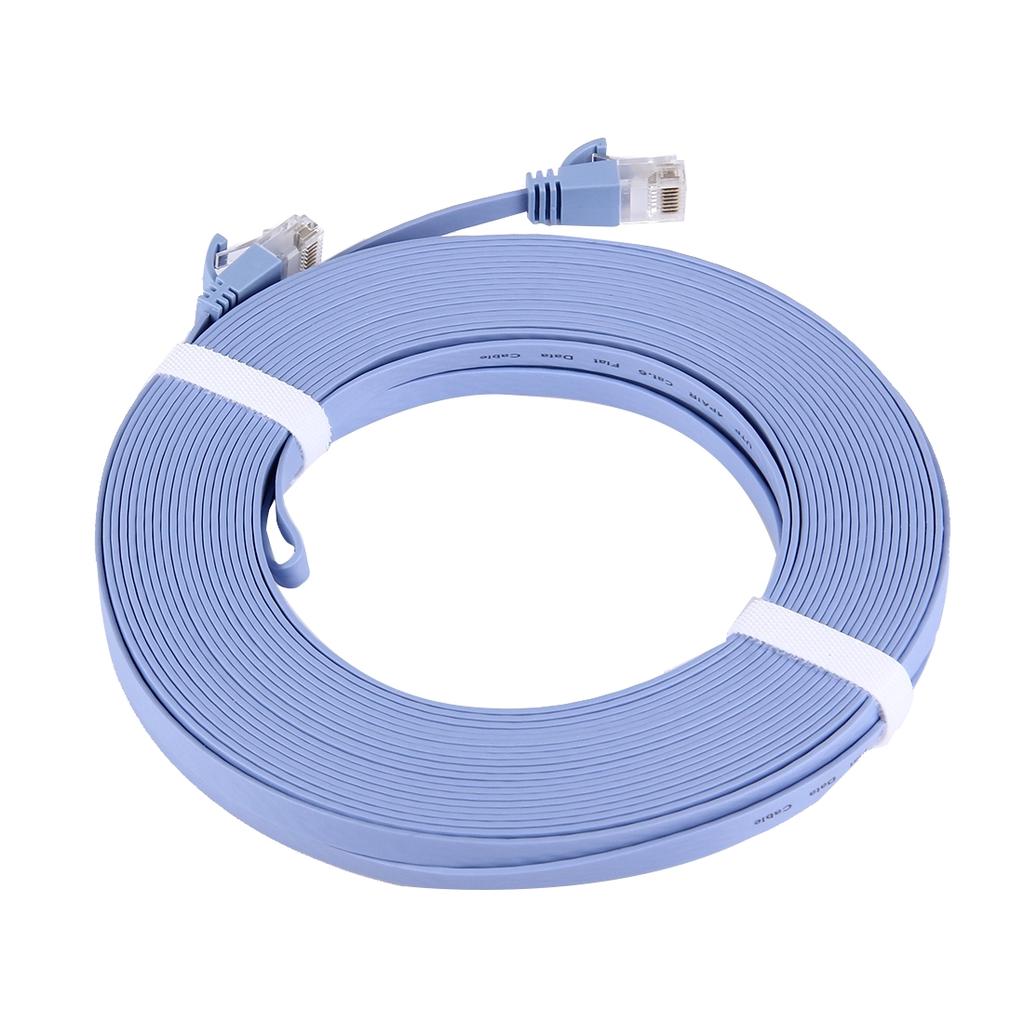 Baby Blue 15m Length Liye CAT6 Ultra-Thin Flat Ethernet Network LAN Cable Baby Blue 15m Length Liye CAT6 Ultra-Thin Flat Ethernet Network LAN Cable