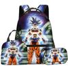 3D Animation Wukong Dragon Ball Super Student School Bag Backpack Lunch Bag Pencil Bag Three-Piece Set