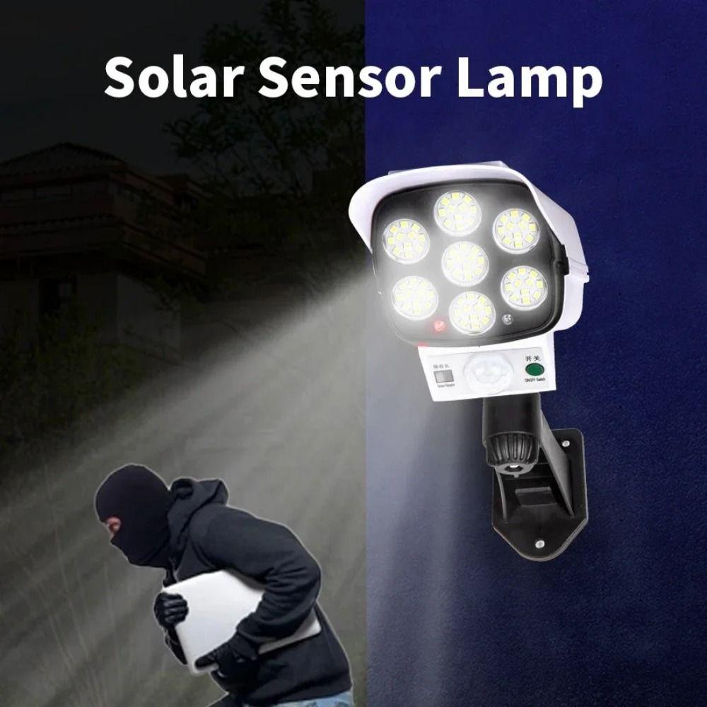 77 LED Outdoor Solar  Light Motion Sensor Solar Surveillance Lights Dummy Camera Wall Lamp  Garden