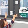 Anti-Theft Child Safety Lock for Outward Opening Windows and Doors - No-Drill Sliding Latch Limiter