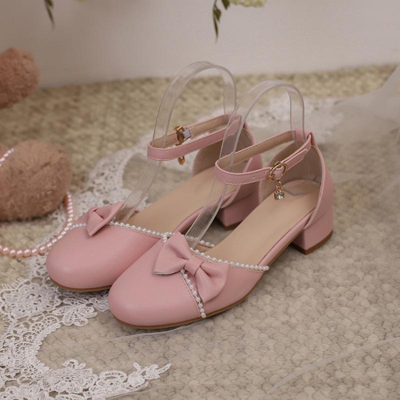 

Новые летние детские сандалии принцесса бант сумка голова Лолита розовые сандалии для маленьких девочек студенток 39 (inner length 24.5cm) розовый