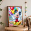 Disney Mickey Mouse Balloons oil paint by numbers painting kit handmade diy home decor gifts colorful landscape art painting canvas
