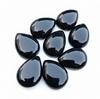 Pear Shape Black Onyx Gemstones - Natural Teardrop Cabochons for Custom Jewelry Making