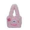 Automne et hiver mignon moche mignon sac en peluche femme grande capacité étudiant dopamine dessin animé mignon sac à bandoulière en peluche marée
