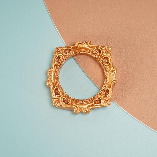 Vintage Mini Picture Frame Retro Resin Miniature Photo Frame Square Tiny Picture Frame for DIY Jewelry Craft Projects Phone Case Decoration