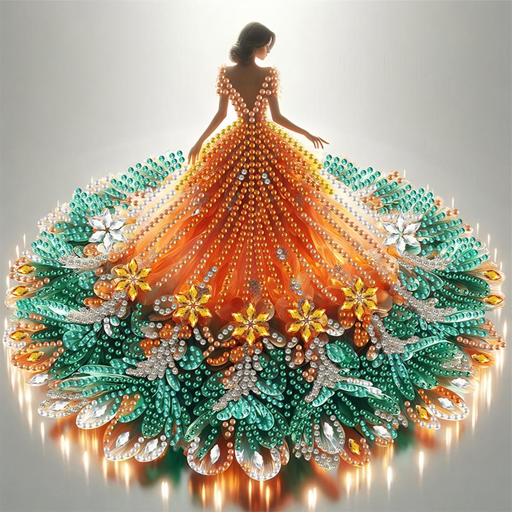 5D DIY Partial Special Shaped Drill Diamond Painting Kit Arts Ornament Beauty Girl Home Decoration Xmas Birthday Gifts 30x30cm