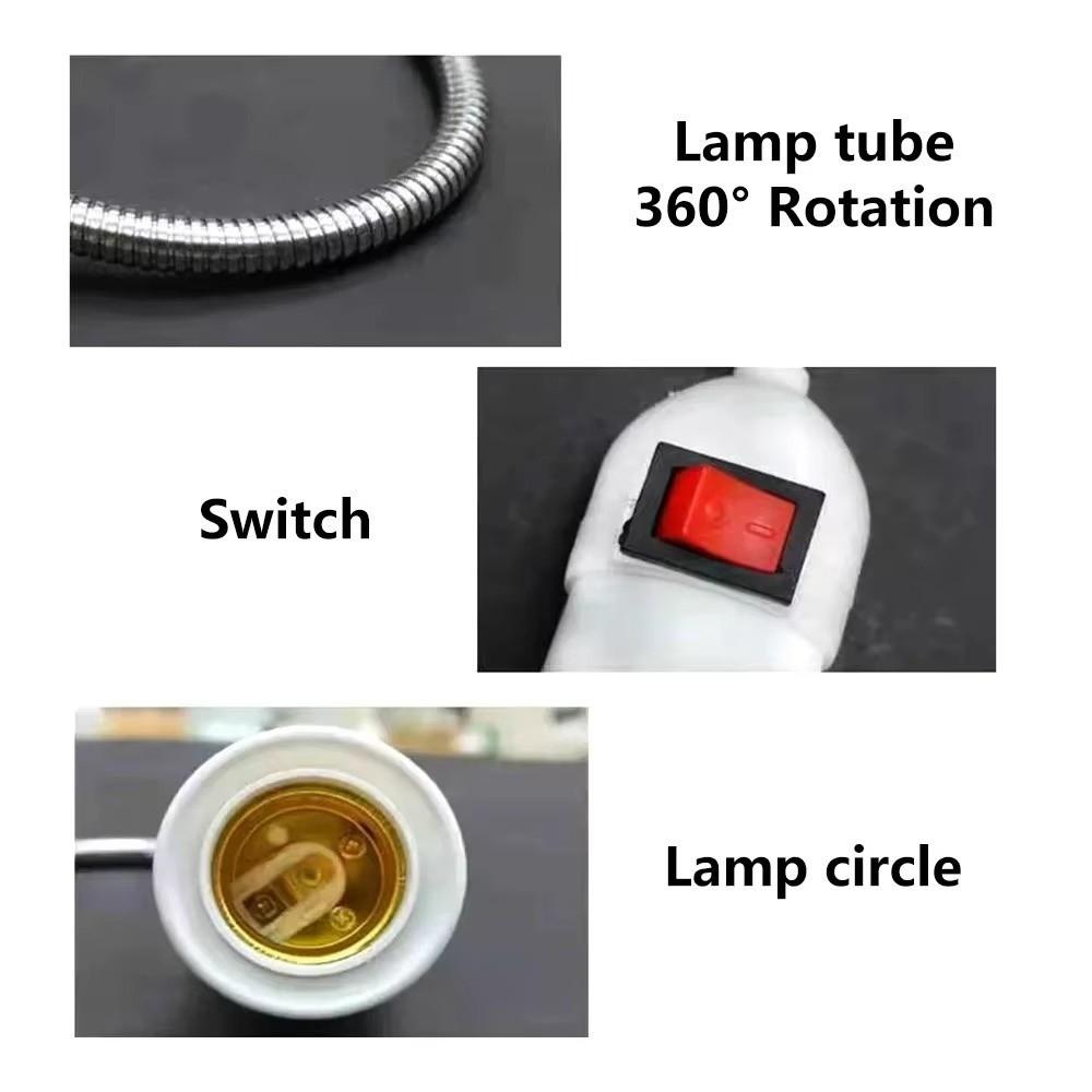 Plug Switch E27 Lamp Base with Switch Adjustable Flexible Light Holder Durable Direct Plug  Bedroom