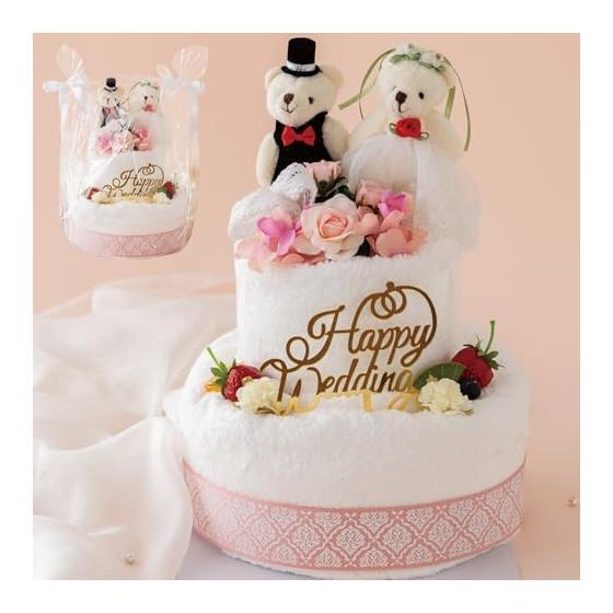 Wedding gift Celebration gift Wedding cake Imabari towel Bridal cake 2 tier Bath towel Face towel Towel cake Bear