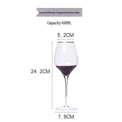 Shangqi Gold-Rimmed Burgundy Wine Glass