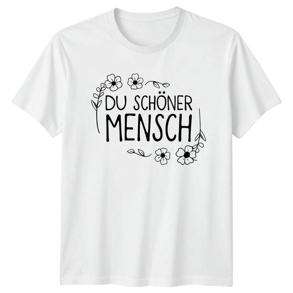 Du Schoner Unisexsch Unisexs TShirt Floral Sayings GerUnisex Affirmation Birthday S