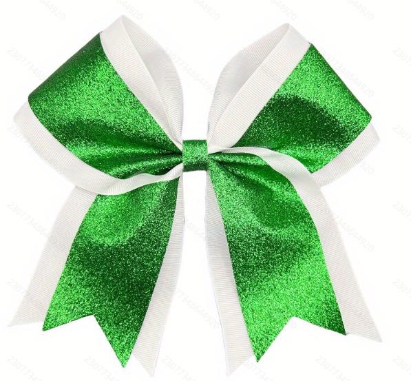 Funkelndes Schleifen-Haargummi mit doppelter Schicht - Cheerleader-Accessoire