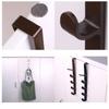 Home Creative Five Segment Hook Over Door Hook Multi Functional Space Saving ABS for Home Wall Black