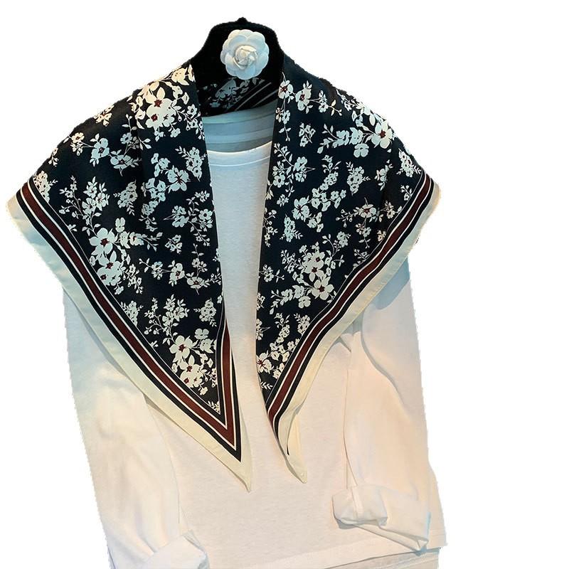 Premium Versatile Frame Scarf Outdoor Personalized Wear Waist Decoration Triangle Scarf Sun Protection Neck Scarf Silk Scarf