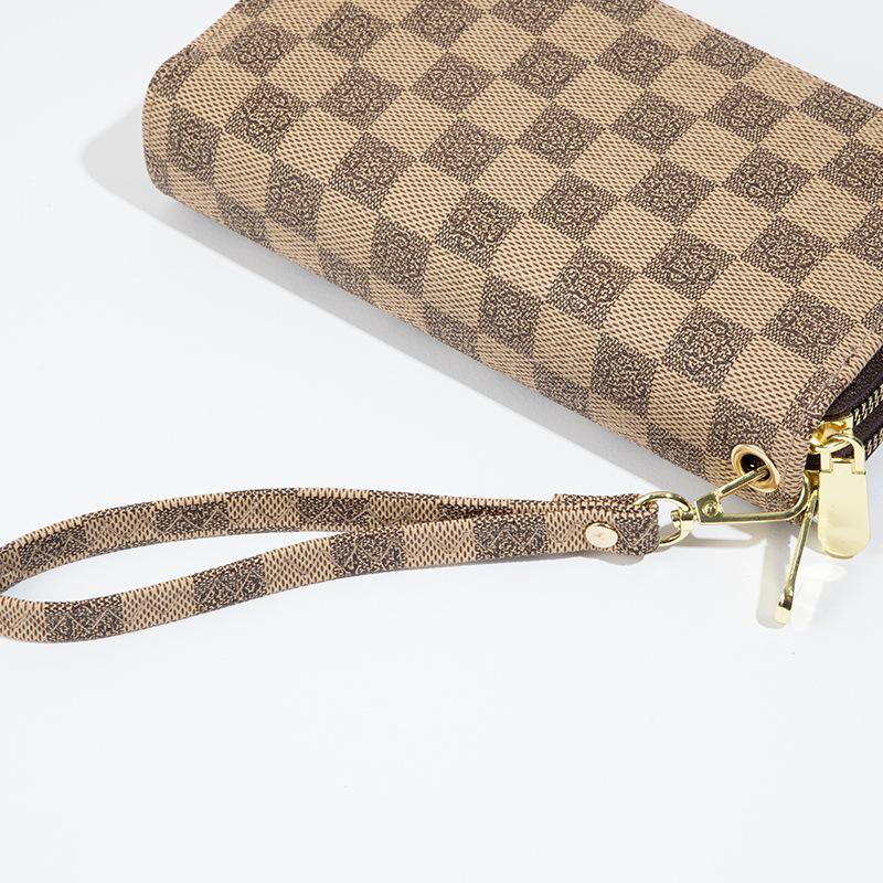Women's Wallet New Vintage Trendy Printed Large Capacity Clutch Double Zipper Phone Bag