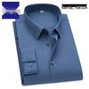Modal Men's Iron-Free Green Long Sleeve Casual Business Shirt