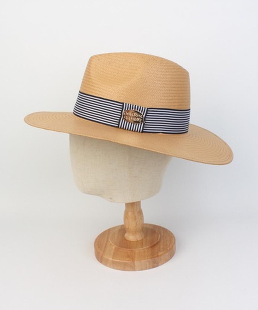 Yunibeosyeolkemiseuteuli Stripe Line Beige Long Fedora Summer Fedora
