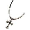 Black Splicing Cold Wind Cross Necklace Street Hip Hop Niche Personality Neutral Sweater Chain Collarbone Neck Chain