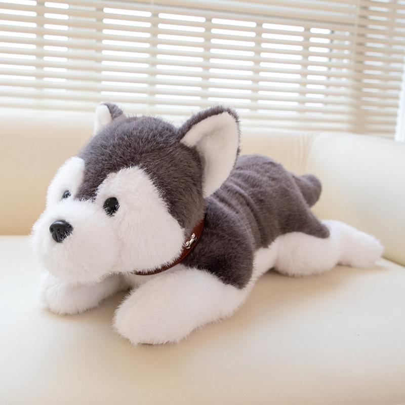 4060Cm Cartoon Hoge Kwaliteit Liggende Hond Pluche Pop Kussen Schattige Husky Golden Beagle Pluche Speelgoed Huisdecoratie Cadeau Voor Jongens En Meisjes about 40cm