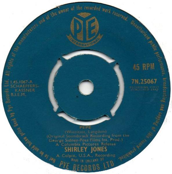 7inch Record SHIRLEY JONES (2) - Pepe 7N25067 Pye Internation 1960 UK Jazz Used