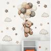 Bear Wall Decals Removable Decor With Balloons Stars & Clouds For Kids Bedroom Baby Nursery