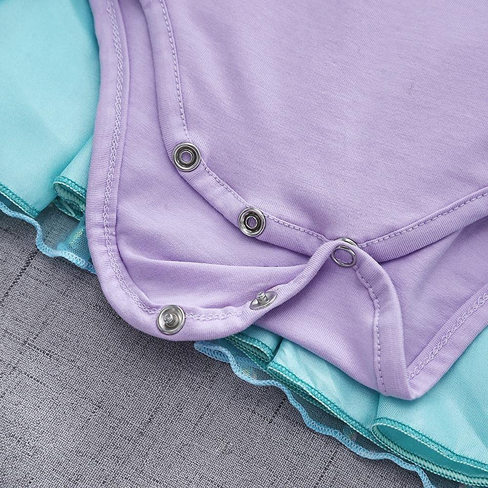 Dressy Daisy Baby Mermaid Romper Costume Ariel Princess Dress with Size Halloween Months Girls' - Headband, 70, Costume, 6-9