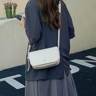 Casual Ladies Large Capacity Crossbody Bags New Solid Color Women Shoulder Bags Simple Female Flap PU Leather Fashion Handbags