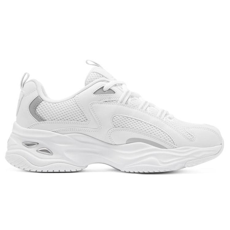 (WMNS) Skechers D'lites 4.0 'White Silver' Women's 149562-WSL