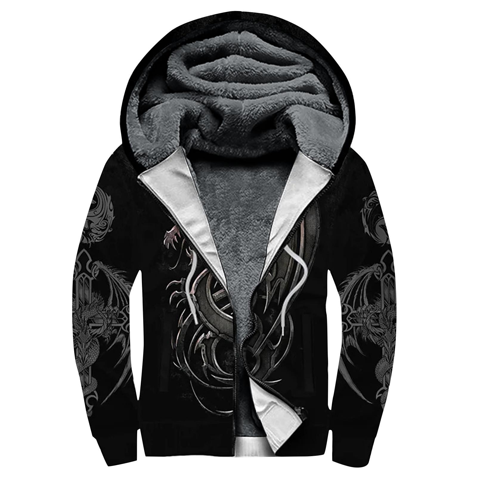 

Мужской индивидуальный повседневный свитер на молнии с длинным рукавом и принтом, толстый хлопковый костюм, зимний костюм XXXXL