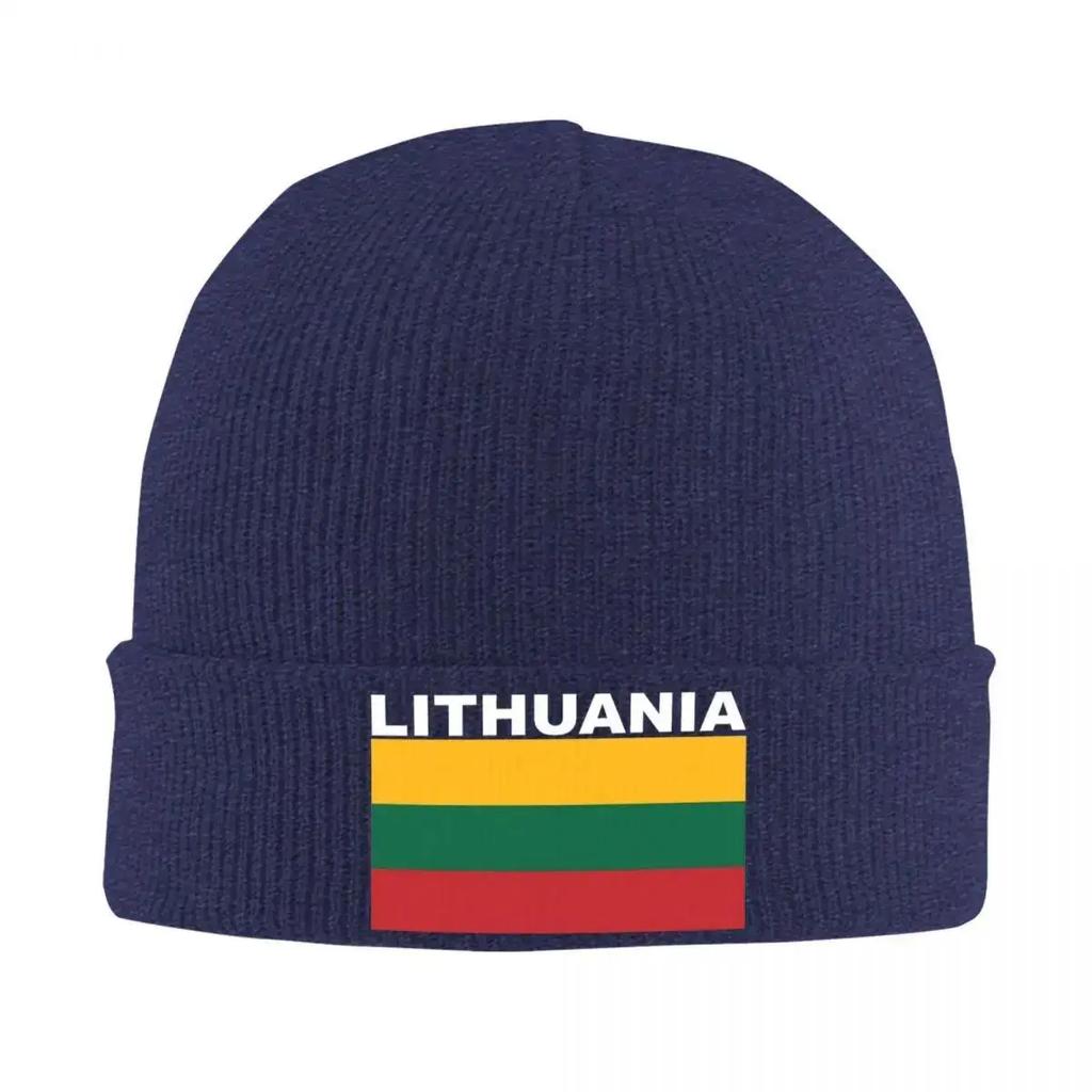 New Flag Of Lithuania Bonnet Hats Lithuanian Knit Hat Adult Unisex Retro Warm Beanie Hats Winter Kpop Design Cap