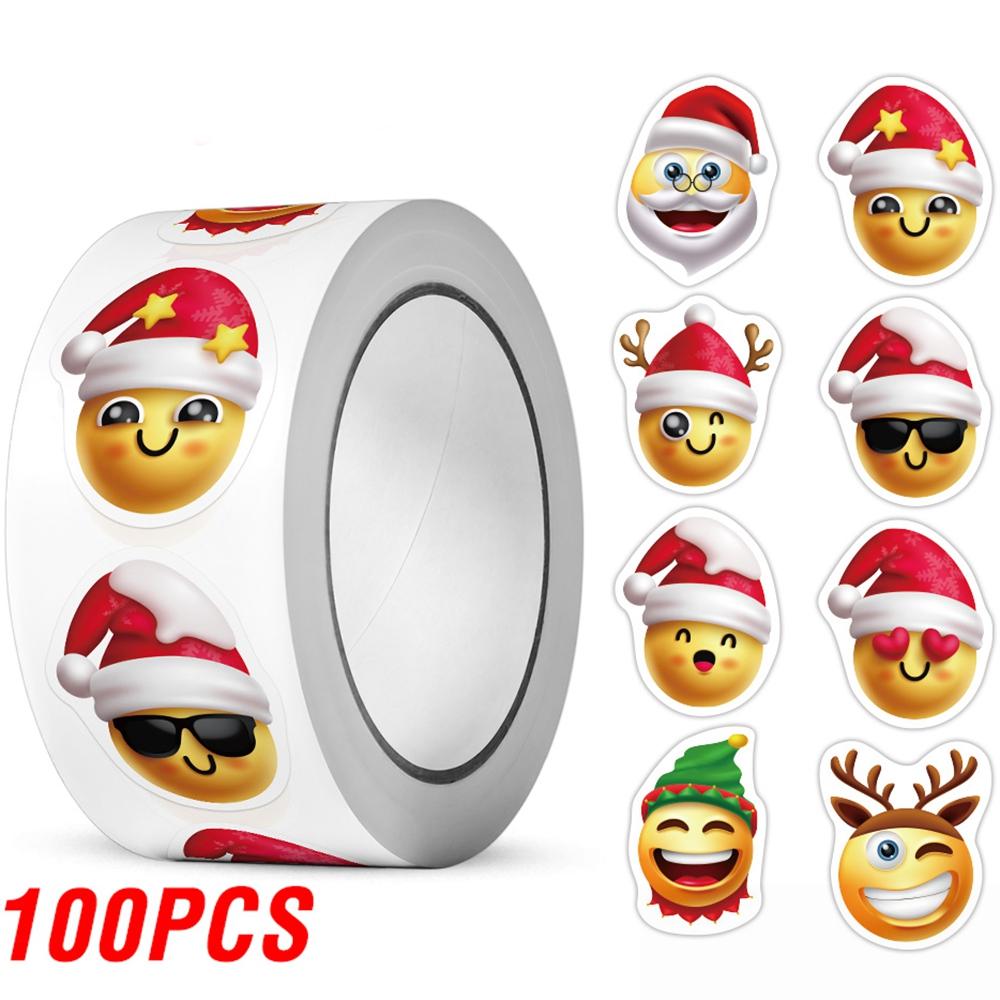 100-500Pcs High-Quality Heterotypic High-Quality Christmas High-Quality Themed High-Quality Fun High-Quality Face High-Quality Stickers High-Quality