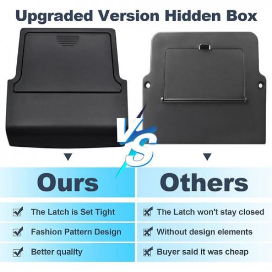 Fit -2025 GMC Canyon Cab Center Console Armrest Hidden Storage Box Organizer