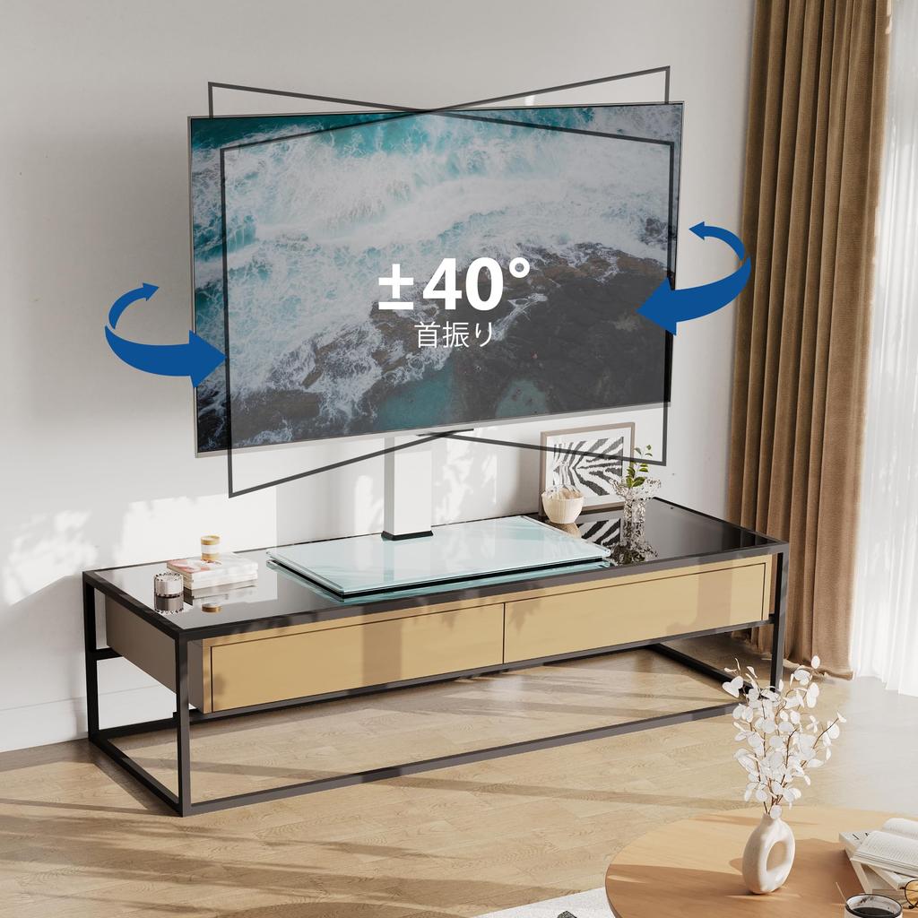 FITUEYES TV Compatible with TV TV Height for Large TVs TT107003GW Stand, 50-85 Inches, Wall-mounted Stand, Stand, Adjustable, Swingable,
