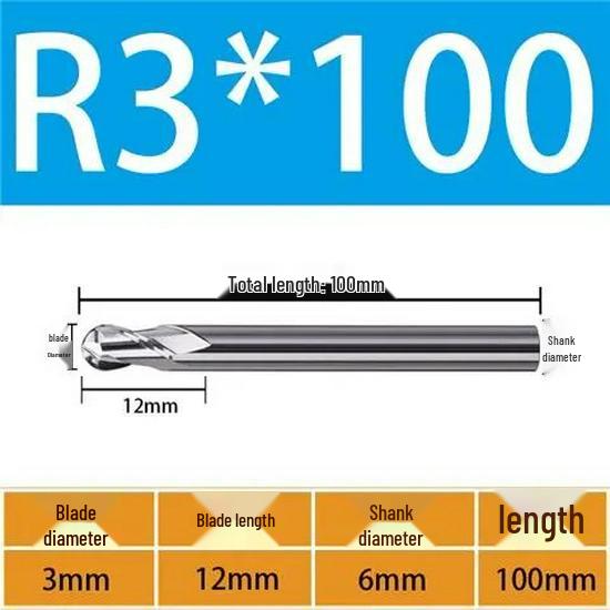 65° Metal Ceramic Flat-Bottom End Mill/Ball Nose End Mill/High-Gloss Mirror Face Mill