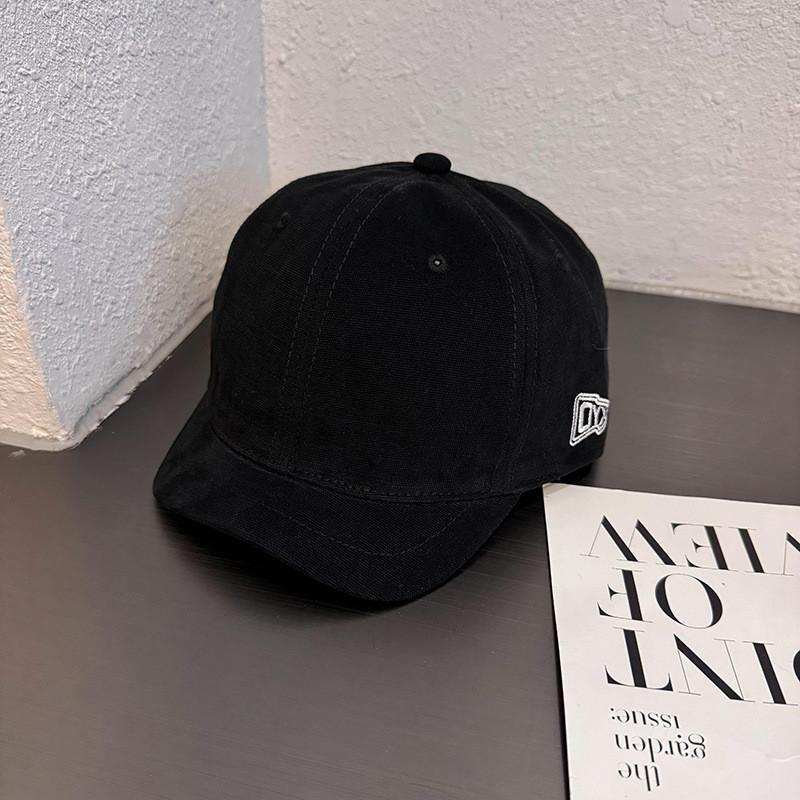 American Casual Short Brim Baseball Cap With Sun Protection For Streetwear Fans чёрный