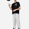 Li Ning X Cyril Artist Collaboration Series American Vintage Letter Print Loose Straight Short Sleeve T-Shirt Unisex T-Shirt Black AHST851-1