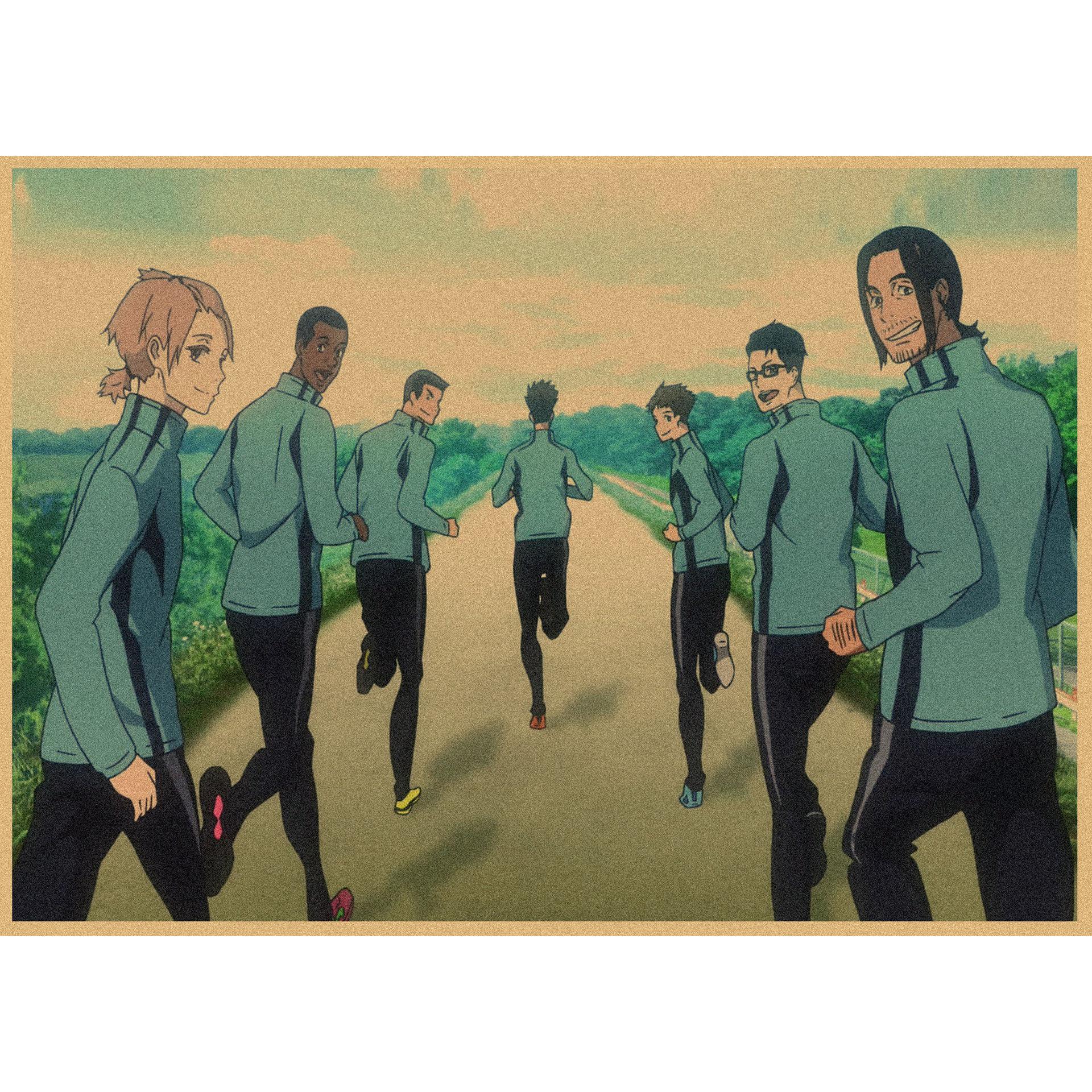 

Japanese Inspirational Anime Run with the Wind Retro Kraft Paper Poster Wall Art 42X29.7cm(A3 size)