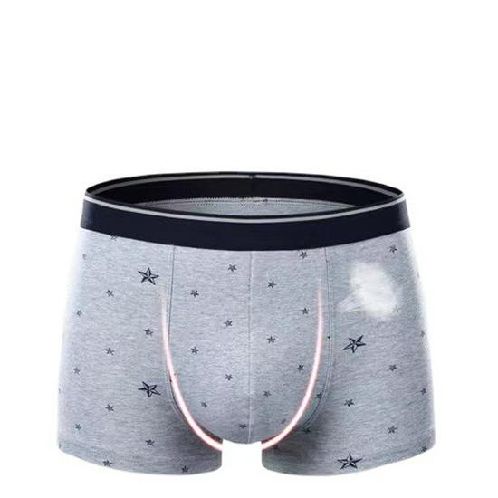 [4er-Pack] Langsha Herren-Boxershorts aus Baumwolle – mittlere Leibhöhe mit Schlitzen