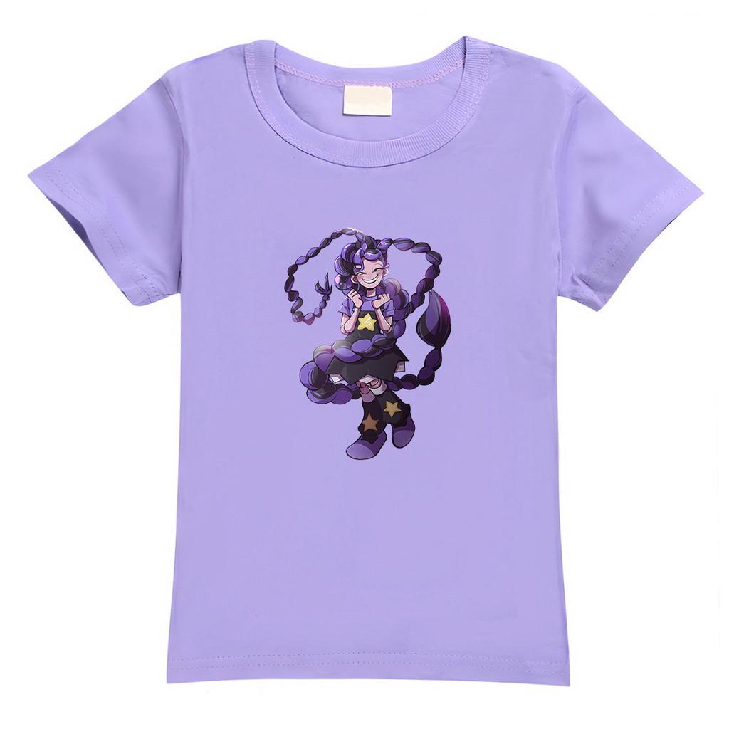 4159 Kids Girls Lily Lovebraids Print Short Sleeves Casual T-Shirt
