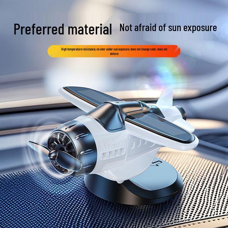 Solárna rotujúca ozdoba lietadla do auta