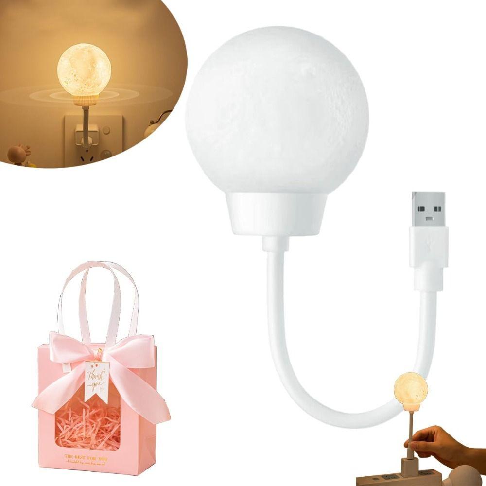 3 Lighting Modes Smart Moon Lamp Can Be Timed Night Light Fashion Bedside Lamp