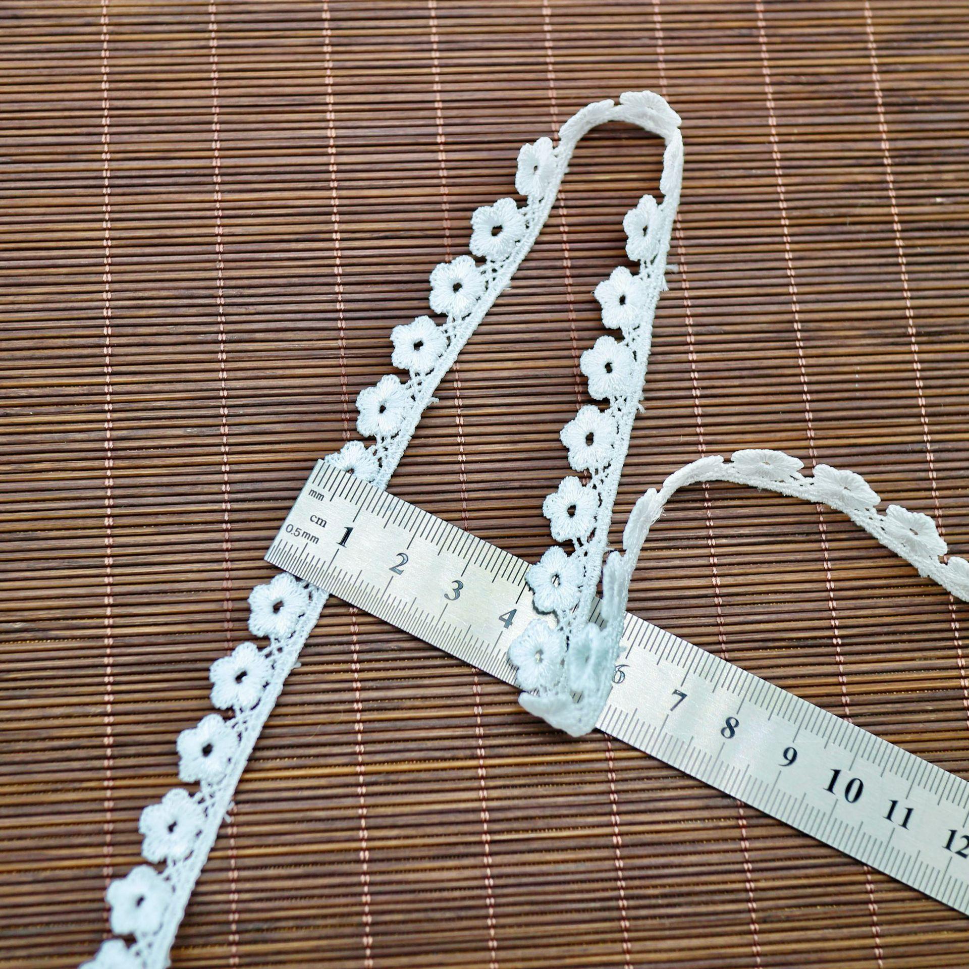 Водорастворимое Белое Вышитое Полиэстеровое Кружево Лолита, Аксессуары для Штор, Нижнего Белья, Одежды HS50924