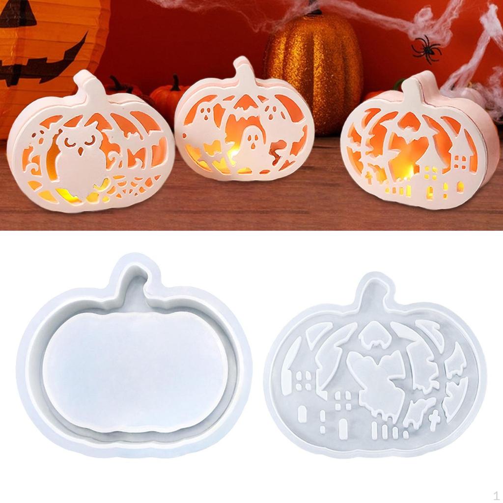 Pumpkin Lamp Silicone Models Candle Making Decorations Crafts Lantern Shade Tealight Holder