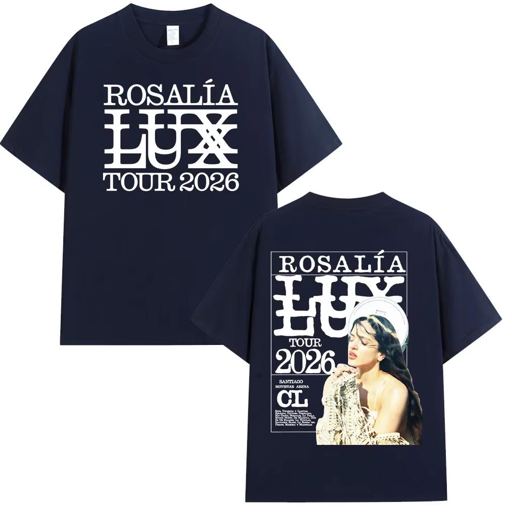 Rosalia LUX Tour Album 2026 T Shirts Fan Gifts Men Women Casual Cotton Oversized Tshirts Fashion Harajuku Short Sleeve Tshirts