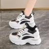 Korean version of platform white shoes 2025 spring fashion new dad shoes women's ins tide increases casual sports single shoes women