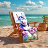 1Pc Blue Husky Flowers Beach Towel Quick Dry Multiuse For Beach Pool Gym Yoga Home Travel Christmas Halloween Xmas Gift G138