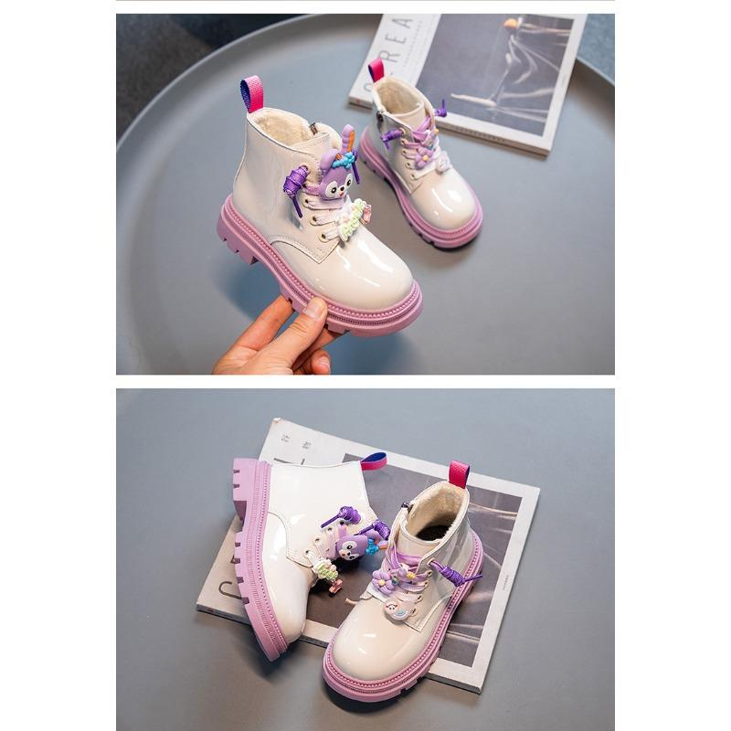 Fashion cute girls short boots autumn new soft-soled non-slip cartoon casual boots