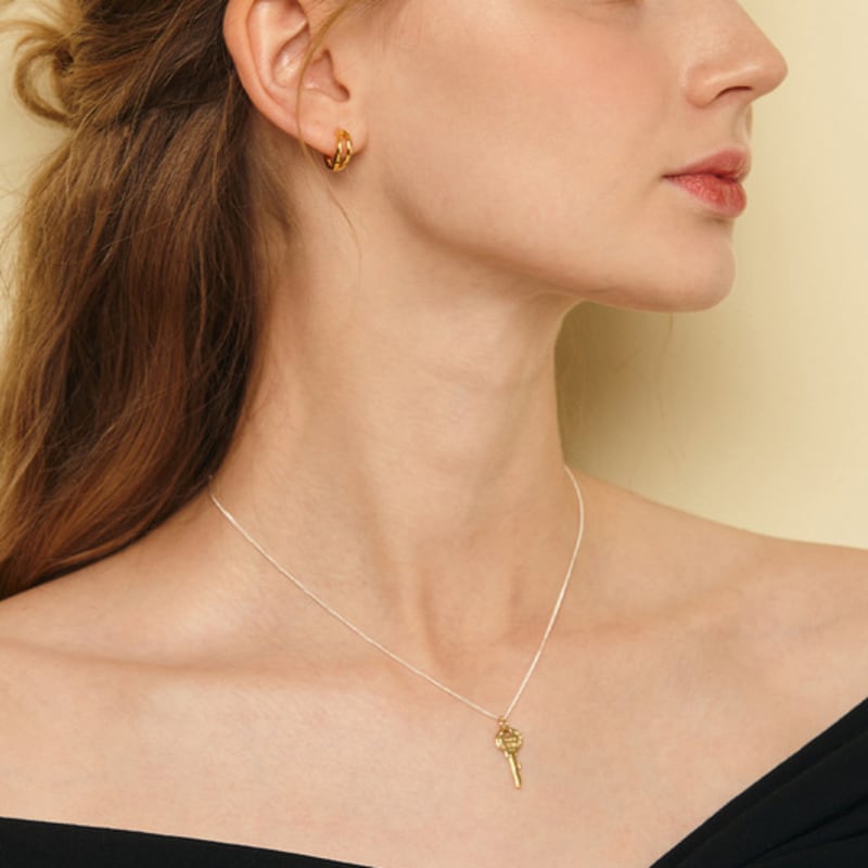 

murmur [925silver]Fairy key necklace Silver + Gold